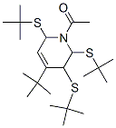 1-アセチル-4-tert-ブチル-2,3,6-トリス(tert-ブチルチオ)-1,2,3,6-テトラヒドロピリジン 化学構造式