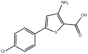 3-amino-5-(4-chlorophenyl)-2-thiophenecarboxylic acid Struktur