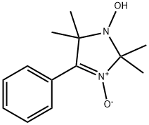 1-ヒドロキシ-2,2,5,5-テトラメチル-4-フェニル-3-イミダゾリン3-オキシド 化学構造式