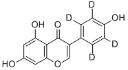 金雀异黄酮-D4, 187960-08-3, 结构式