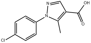 1-(4-クロロフェニル)-5-メチル-1H-ピラゾール-4-カルボン酸 化学構造式