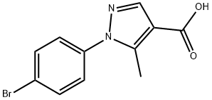 1-(4-ブロモフェニル)-5-メチル-1H-ピラゾール-4-カルボン酸 化学構造式