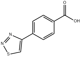 4-(1,2,3-チアジアゾール-4-イル)安息香酸 化学構造式