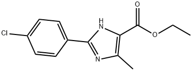 2-(4-CHLOROPHENYL)-5-METHYL-3H-IMIDAZOLE-4-CARBOXYLIC ACID ETHYL ESTER, 187999-47-9, 结构式