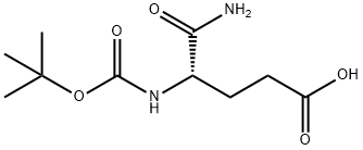 4-叔丁氧羰基氨基-4-氨基甲酰基丁酸 结构式