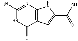 1H-Pyrrolo[2,3-d]pyrimidine-6-carboxylicacid,2-amino-4,7-dihydro-4-oxo- Structure
