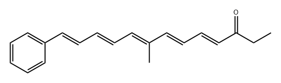 (4E,6E,8E,10E,12E)-8-Methyl-13-phenyltrideca-4,6,8,10,12-pentaene-3-one Struktur