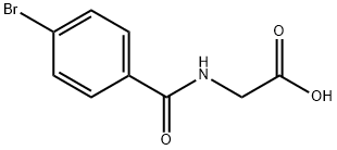 2-[(4-溴苯基)甲酰胺]乙酸, 18815-75-3, 结构式