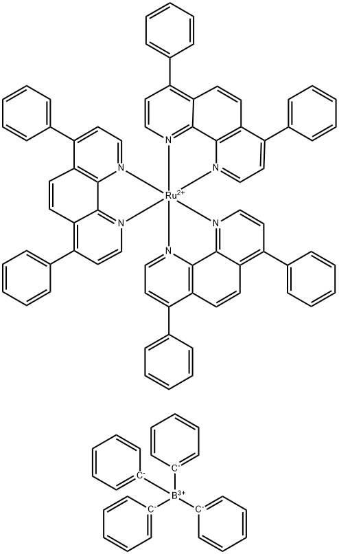 TRIS-(BATHOPHENANTHROLINE) RUTHENIUM (II) TETRAPHENYLBORON Structure