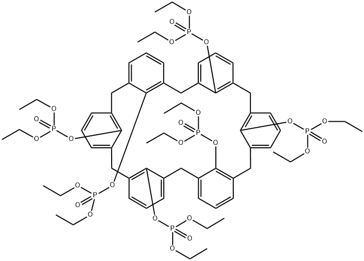 ヘキサキス(ジエトキシホスホリル)カリックス〔6〕アレーン 化学構造式