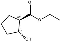 エチル 2-ヒドロキシシクロペンタン-1-カルボキシラート 化学構造式