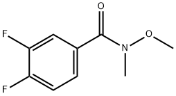 3,4-ジフルオロ-N-メトキシ-N-メチルベンズアミド 化学構造式