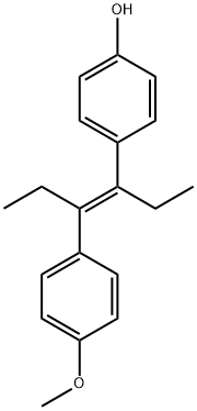 DIETHYLSTILBESTROLMONOMETHYLETHER 化学構造式