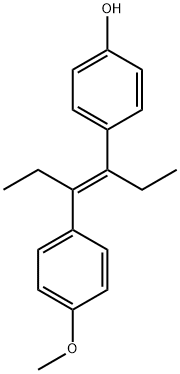 DIETHYLSTILBESTROLMONOMETHYLETHER Structure