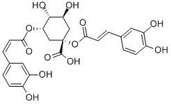 洋蓟素(1,3-二咖啡酰奎宁酸),1884-23-7,结构式