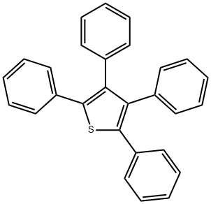 2,3,4,5-テトラフェニルチオフェン 化学構造式