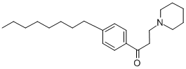 4'-オクチル-β-ピペリジノプロピオフェノン 化学構造式