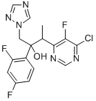 (2R,3S/2S,3R)-3-(6-氯-5-氟嘧啶-4-基)-2-(2,4-二氟苯基)-1-(1H-1,2,4-三唑-1-基)-2-丁醇盐酸盐, 188416-35-5, 结构式