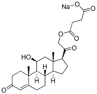 コルチコステロン21-[3-(ソジオオキシカルボニル)プロパノアート] 化学構造式