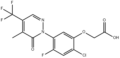 2-[2-chloro-4-fluoro-5-[5-methyl-6-oxo-4-(trifluoromethyl)pyridazin-1- yl]phenoxy]acetic acid Structure