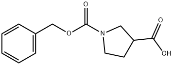1-N-CBZ-ピロリジン-3-カルボン酸 化学構造式