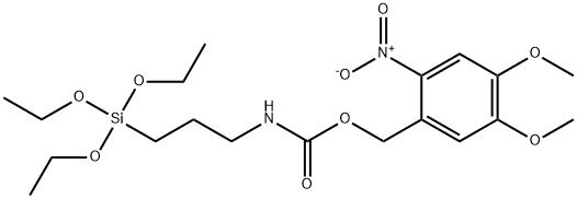 4,5-二甲氧基-2-硝基苄基(3-三乙氧基硅基丙基氨基)甲酸酯, 188541-09-5, 结构式