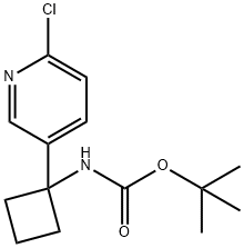 tert-butyl (1-(6-chloropyridin-3-yl)cyclobutyl)carbamate,1887059-70-2,结构式