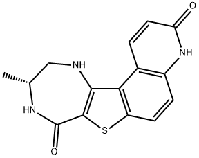 4H-[1,4]Diazepino[5',6':4,5]thieno[3,2-f]quinoline-3,8-dione, 9,10,11,12-tetrahydro-10-methyl-, (10R)- Struktur