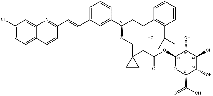 Montelukast Acyl-b-D-glucuronide Struktur