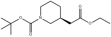 (S)-N-Boc-3-Piperidine acetic acid ethyl ester Struktur