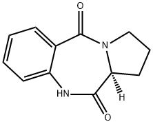 2,3-ジヒドロ-1H-ピロロ[2,1-C][1,4]ベンゾジアゼピン-5,11(10H,11AH)-ジオン 化学構造式