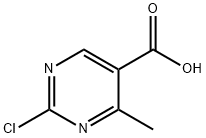 2-氯-4-甲基嘧啶-5-羧酸,188781-10-4,结构式