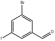 3-ブロモ-5-ヨードベンズアルデヒド 化学構造式