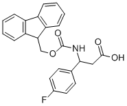 FMOC-(RS)-3-氨基-3-(4-氟苯基)-丙酸, 188814-36-0, 结构式
