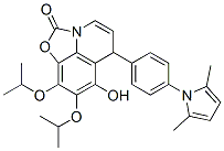 2H,6H-Oxazolo[5,4,3-ij]quinolin-2-one,  6-[4-(2,5-dimethyl-1H-pyrrol-1-yl)phenyl]-7-hydroxy-8,9-bis(1-methylethoxy)-  (9CI) 结构式