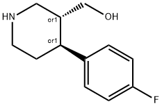 TRANS-4-(4-FLUOROPHENYL)-3-PIPERIDINEME& Structure