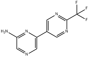 2-Pyrazinamine, 6-[2-(trifluoromethyl)-5-pyrimidinyl]- 结构式