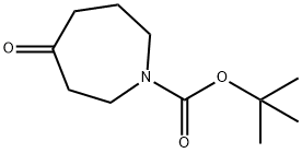 N-Boc-ヘキサヒドロ-1H-アゼピン-4-オン 化学構造式