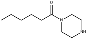 1-ヘキサノイルピペラジン 化学構造式