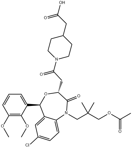ラパキスタット酢酸エステル 化学構造式