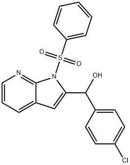 (4-chlorophenyl)[1-(phenylsulfonyl)-1H-pyrrolo[2,3-b]pyridin-2-yl]methanol Structure
