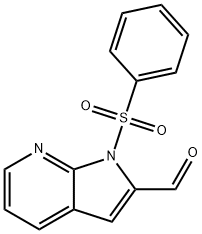 1-(フェニルスルホニル)-1H-ピロロ[2,3-B]ピリジン-2-カルブアルデヒド 化学構造式