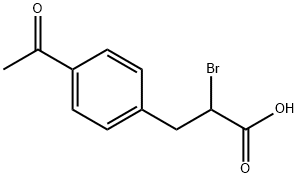 3-(4-乙酰基苯基)-2-溴丙酸,18910-19-5,结构式