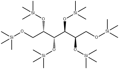 1-O,2-O,3-O,4-O,5-O,6-O-ヘキサキス(トリメチルシリル)ガラクチトール 化学構造式