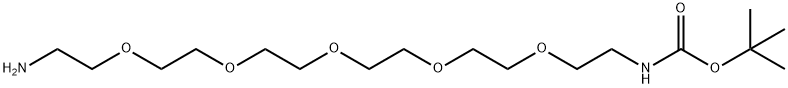 O-(2-AMinoethyl)-O'-[2-(Boc-aMino)ethyl]tetraethylene Glycol Structure