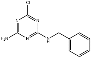 N-ベンジル-6-クロロ-1,3,5-トリアジン-2,4-ジアミン 化学構造式