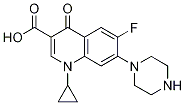 3-Quinolinecarboxylic acid, 1-cyclopropyl-6-fluoro-1,4-dihydro-4-oxo-7-(1-piperazinyl)- 结构式