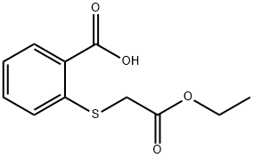 2-((2-乙氧基-2-氧代乙基)硫代)苯甲酸 结构式