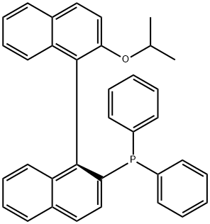 (R)-(+)-(Diphenylphosphino)-2'-isopropoxy-1,1'-binaphthyl Structure