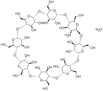 3A-Amino-3A-deoxy-(2AS,3AS)-gamma-cyclodextrin Hydrate Struktur